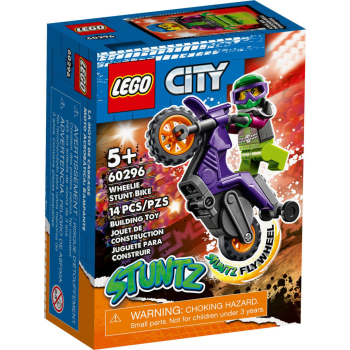 LEGO 60296 City Wheelie na motocyklu kaskaderskim